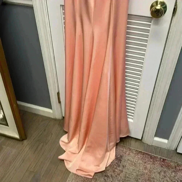 JOVANI JVN 55641 size 4 color blush with high slit - Picture 7 of 7